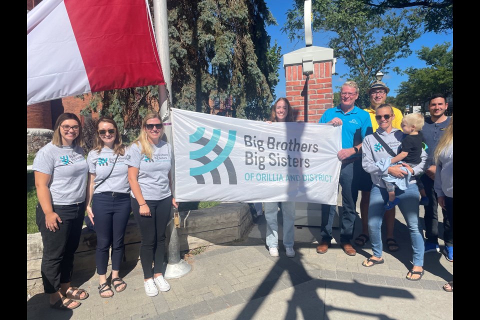 City officials and Big Brothers Big Sisters of Orillia staff were on hand earlier this week for a flag raising.